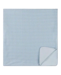 MeMoi Baby Boys Houndstooth-Printed Double-Sided 100% Cotton Snuggle Blanket