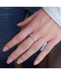 The Lovery Cz Curb Link Ring Sterling Silver