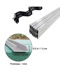 homfan 20 Pcs 6.6 Ft Greenhouse Film Lock Channel, 1mm Thick Aluminum Alloy Wire Duct