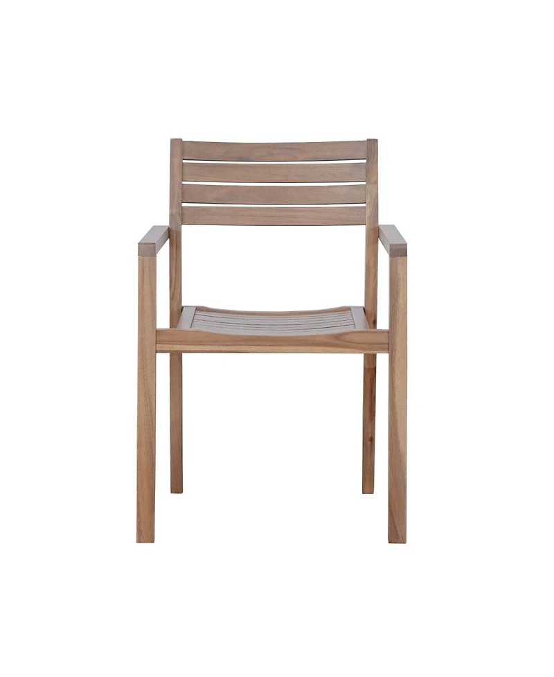 Streamdale Furniture Piece Acacia Wood Outdoor Dining Set with Round Table