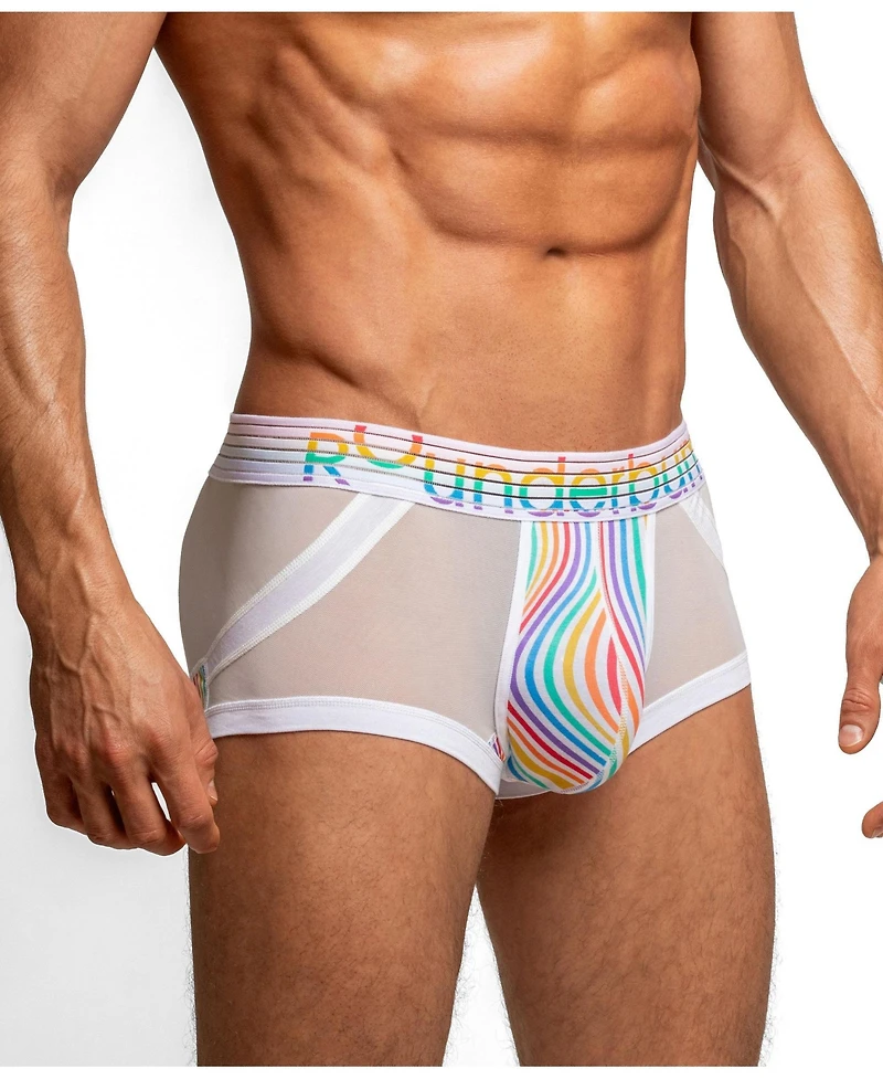 Rounderbum Men's Waveform Pride Anatomic Mini Trunk