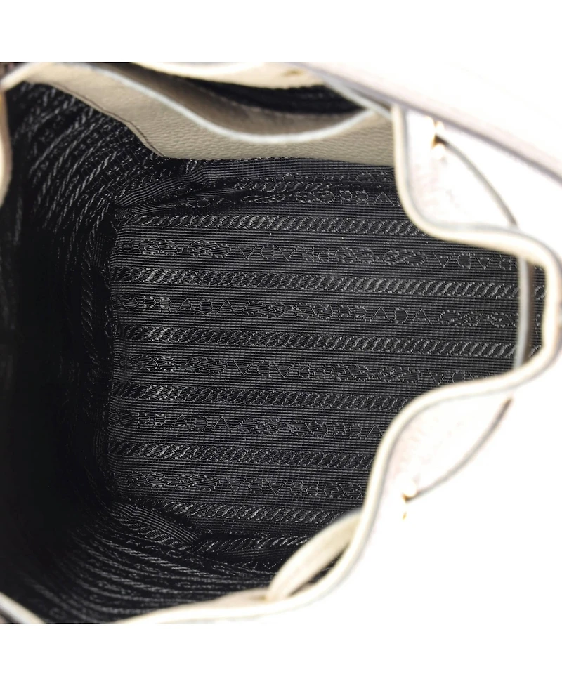Pre-Owned Prada Small Dual Strap Top Handle Bucket Bag Vitello Daino