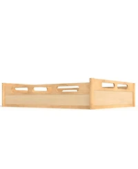 Streamdale Furniture Queen Platform Bed with Guardrails, Low Profile, No Box Spring Needed