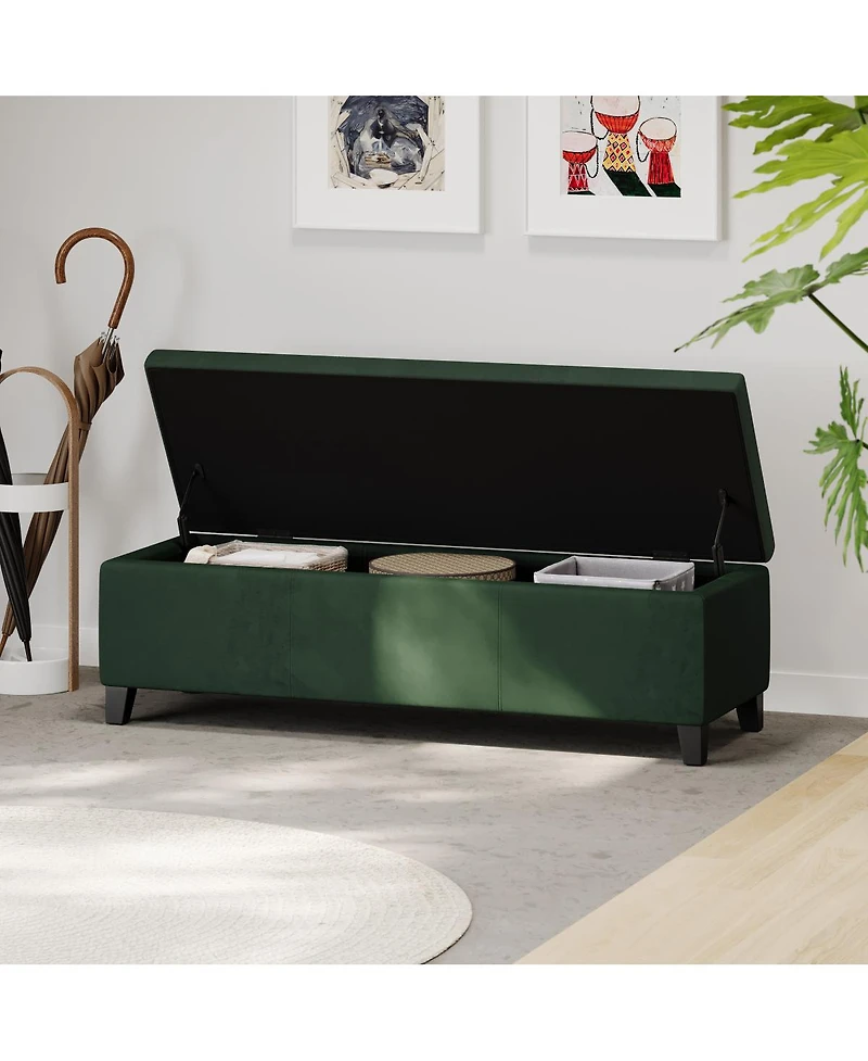Streamdale Furniture Upholstered Storage Ottoman Bench - 51.25''L