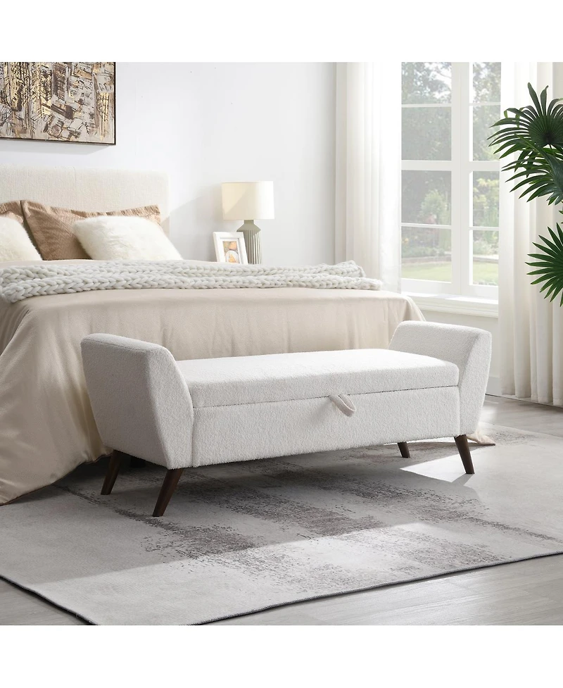 Streamdale Furniture 60" Storage Bench Width Wood Legs