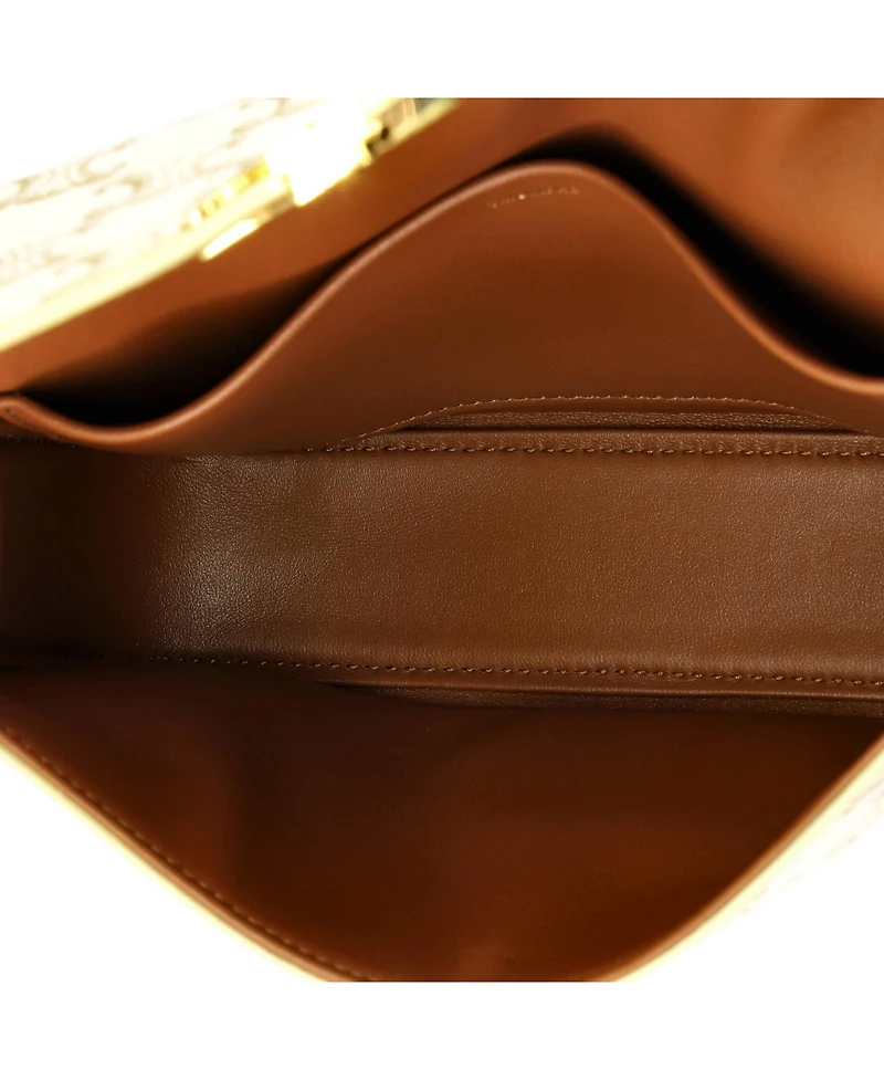 Pre-Owned Celine Triomphe East-West Shoulder Bag Triomphe Coated Canvas