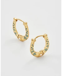 Fable England Gold Lucky in Love Hoop Earrings