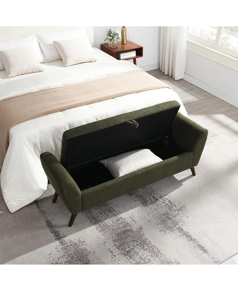 Streamdale Furniture 60" Storage Bench Width Wood Legs