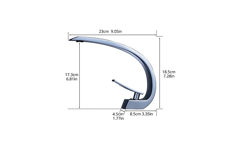 Phying Chrome Bathroom Faucet,Faucet for Bathroom Sink, Single Hole Bathroom Faucet Modern Single Handle Vanity Basin Faucet