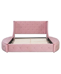Streamdale Furniture Storage Bed with Wingback Headboard