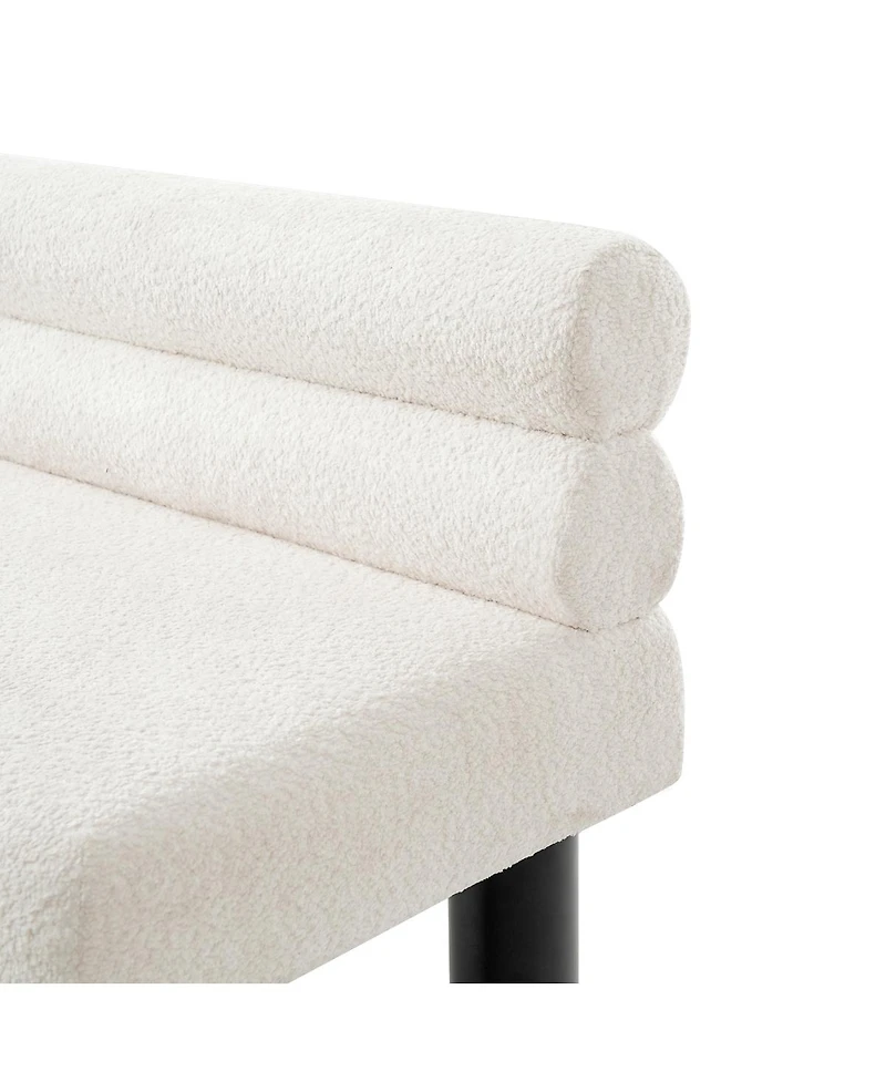 Streamdale Furniture Upholstered Dining/Entryway Bench Width Rubber Wood Legs