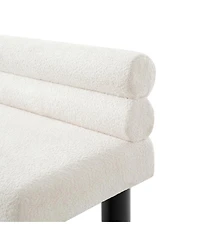 Streamdale Furniture Upholstered Dining/Entryway Bench Width Rubber Wood Legs
