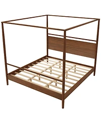 Streamdale Furniture Solid Wood Four-Poster Canopy Bed Frame, King Size