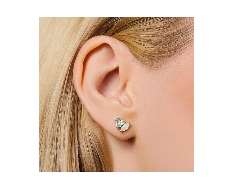 Little Sky Stone Seraphina Moonstone Topaz Stud Earrings