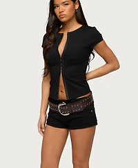 Edikted Women's Whitley Hook and Eye Top
