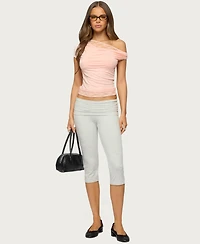 Edikted Women's Lacey Layered Off Shoulder Top