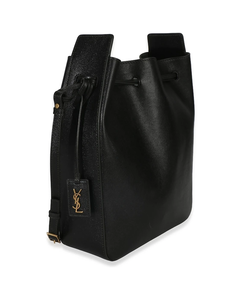 Pre-Owned Saint Laurent Black Calfskin Small Bucket Bag