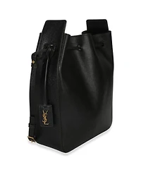 Pre-Owned Saint Laurent Black Calfskin Small Bucket Bag