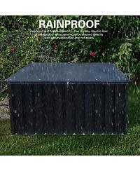 Mondawe Outdoor Metal Storage Box, 161 Gallon Deck Box for Patio Garden Storage