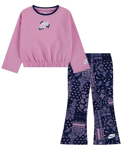 Nike Toddler Girls' 2T-4T Retro Remix Top and Leggings, 2-Piece Set