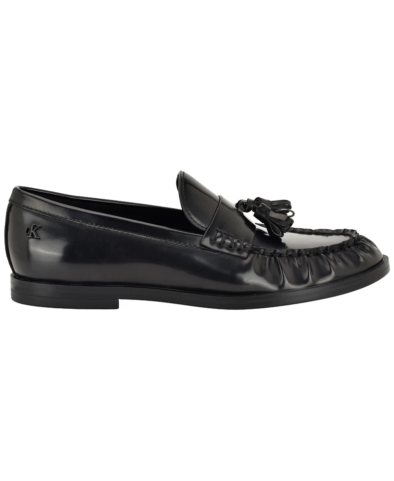 Calvin Klein Women's Mirella Scrunched Tassel Penny Loafers