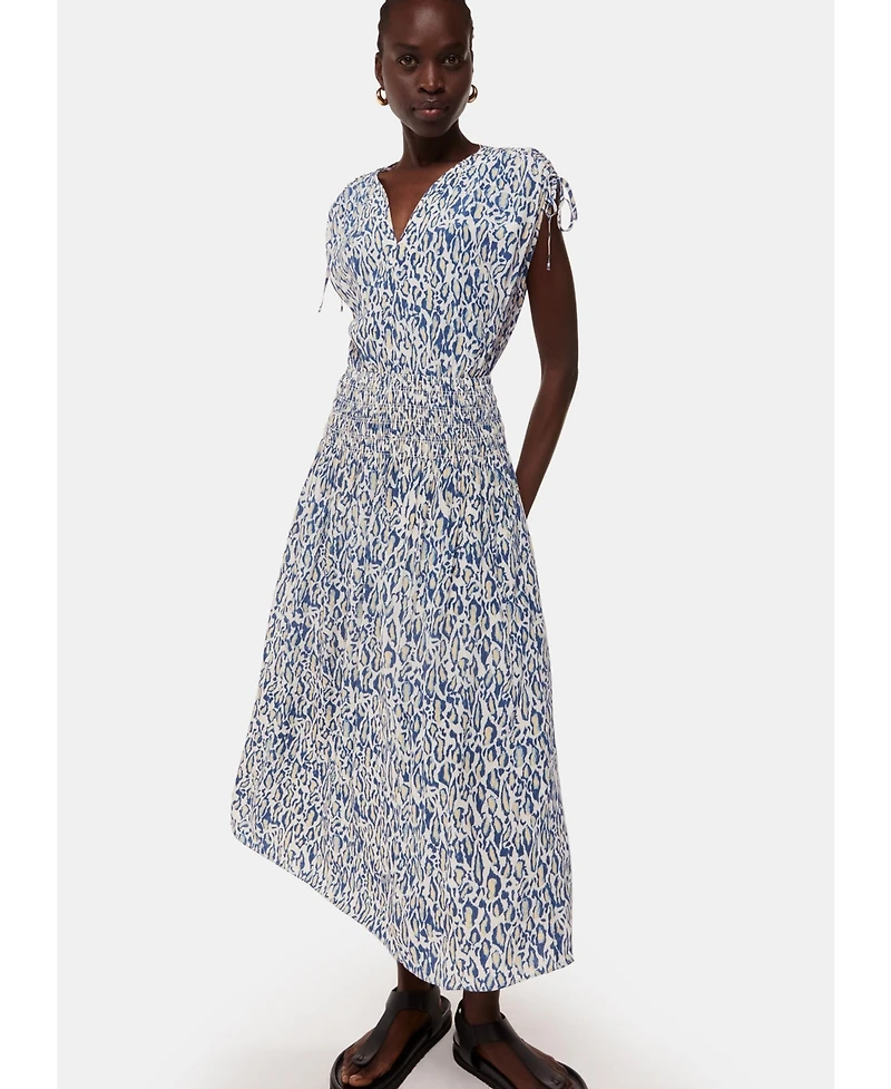 Whistles Women's Flaming Leopard Print Midi Dress