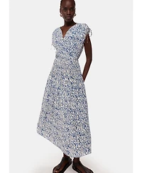 Whistles Women's Flaming Leopard Print Midi Dress