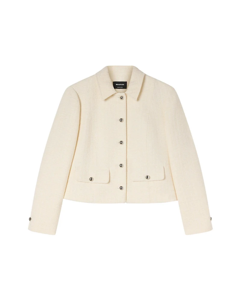 Whistles Women's Cropped Boucle Jacket