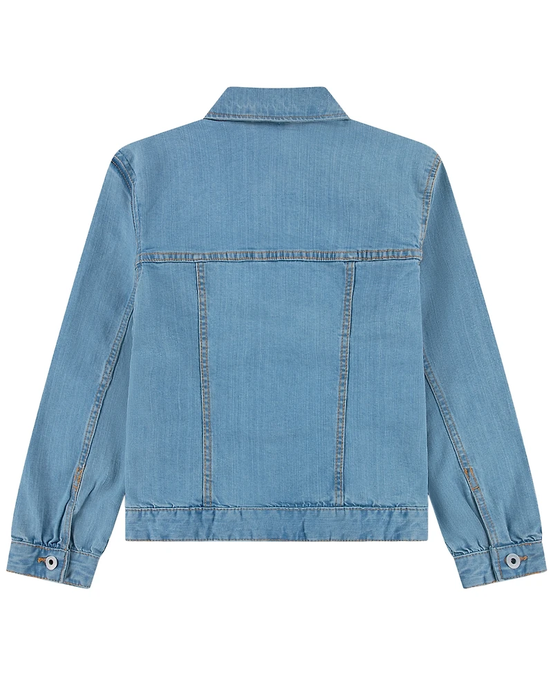 abercrombie Kids Girls' 7-16 Embroidered Denim Long-Sleeve Jacket