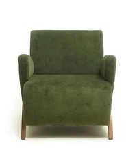 Streamdale Furniture Velvet Accent Chair with Birch Legs