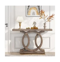 Slickblue Modern Geometric Console Table for Entryway, Hallway and Living Room Storage