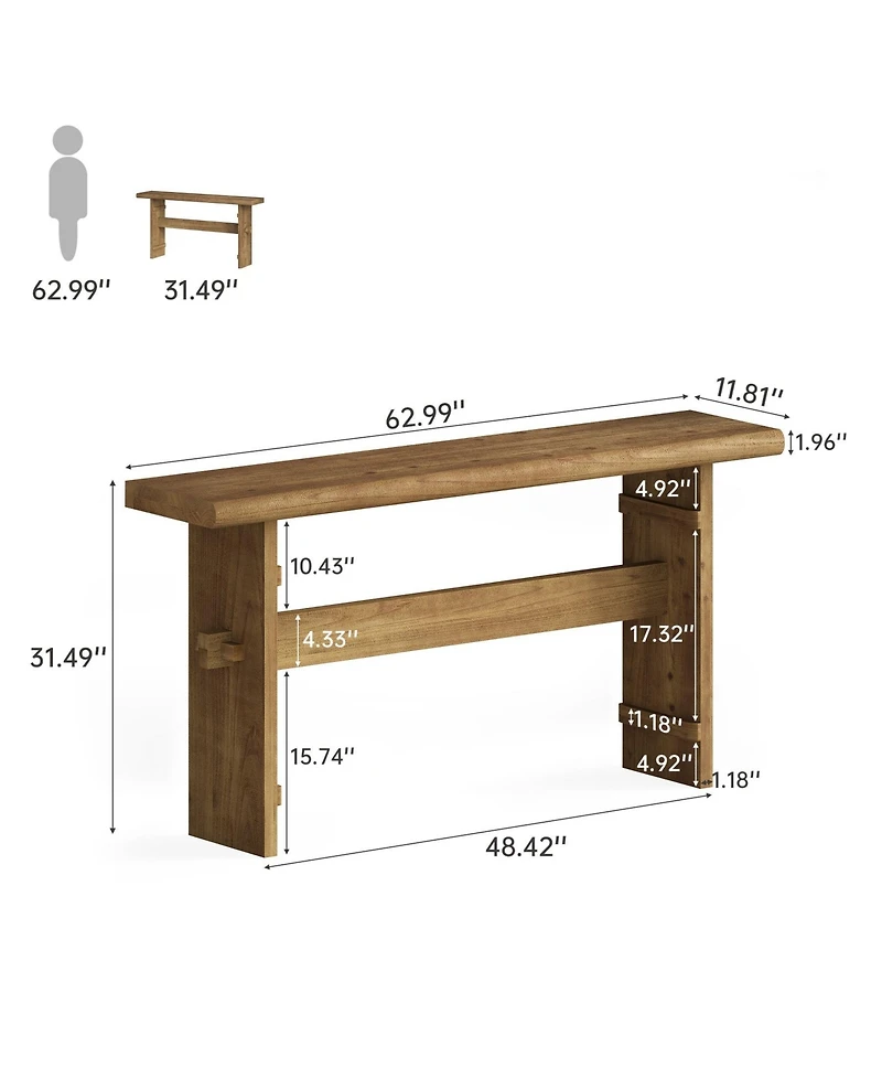 Slickblue Wood Entryway Console Table, Sofa Table for Behind Couch