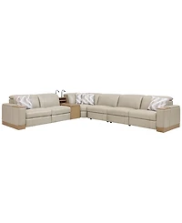 Maxyne 7-Piece L-Shape Sectional with 4 Power Motion Recliners and 1 Console, Macy's Exclusive