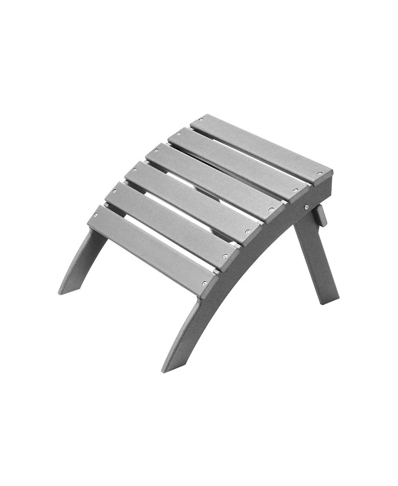 Cozito Adirondack Ottoman, Hdpe Folding Patio Foot Rest