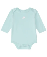 adidas Baby Girls' Long-Sleeve Bodysuit and Pants, 2-Piece Set
