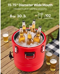 Cozito Insulated Beverage Dispenser, 8 Gal 30L Hot and Cold Drink Server with Spigot