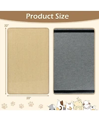 Cozito 2 Piece Cat Scratcher Mat Set Sisal Pads