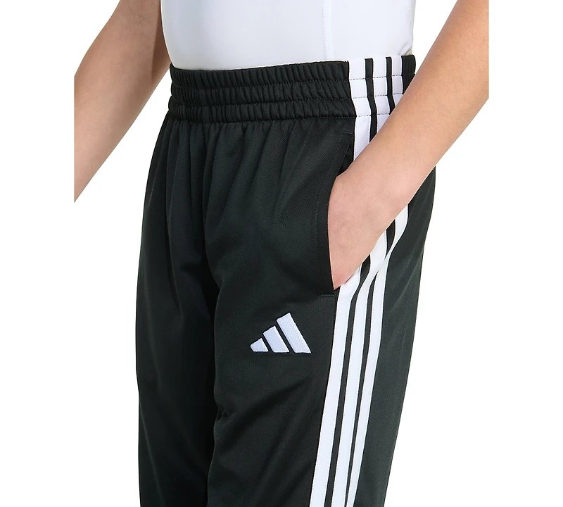 adidas Boys' 8-20 Elastic Waistband Essential 3-Stripe Straight Leg Pants