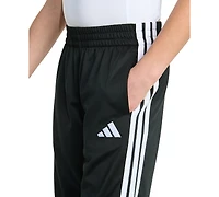 adidas Boys' 8-20 Elastic Waistband Essential 3-Stripe Straight Leg Pants