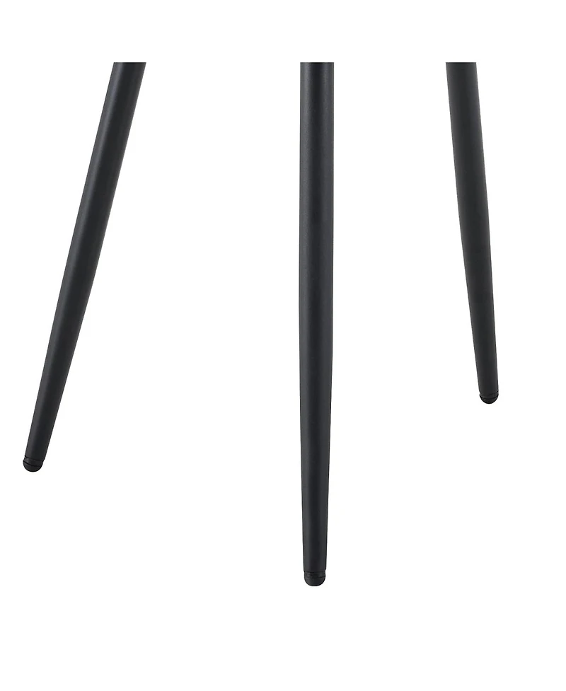 Streamdale Furniture Set of 4 Modern Diamond-Quilted Pu Dining Chairs with Metal Legs
