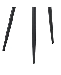 Streamdale Furniture Set of 4 Modern Diamond-Quilted Pu Dining Chairs with Metal Legs