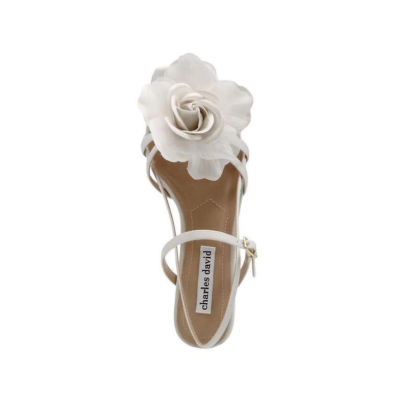 Charles David Womens Deb Floral Low Heel Sandal