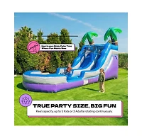 Pop Jump Tropical 23' Waterslide with Pool