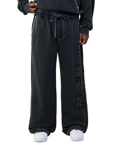True Religion Men's Applique Big T Baggy Pants