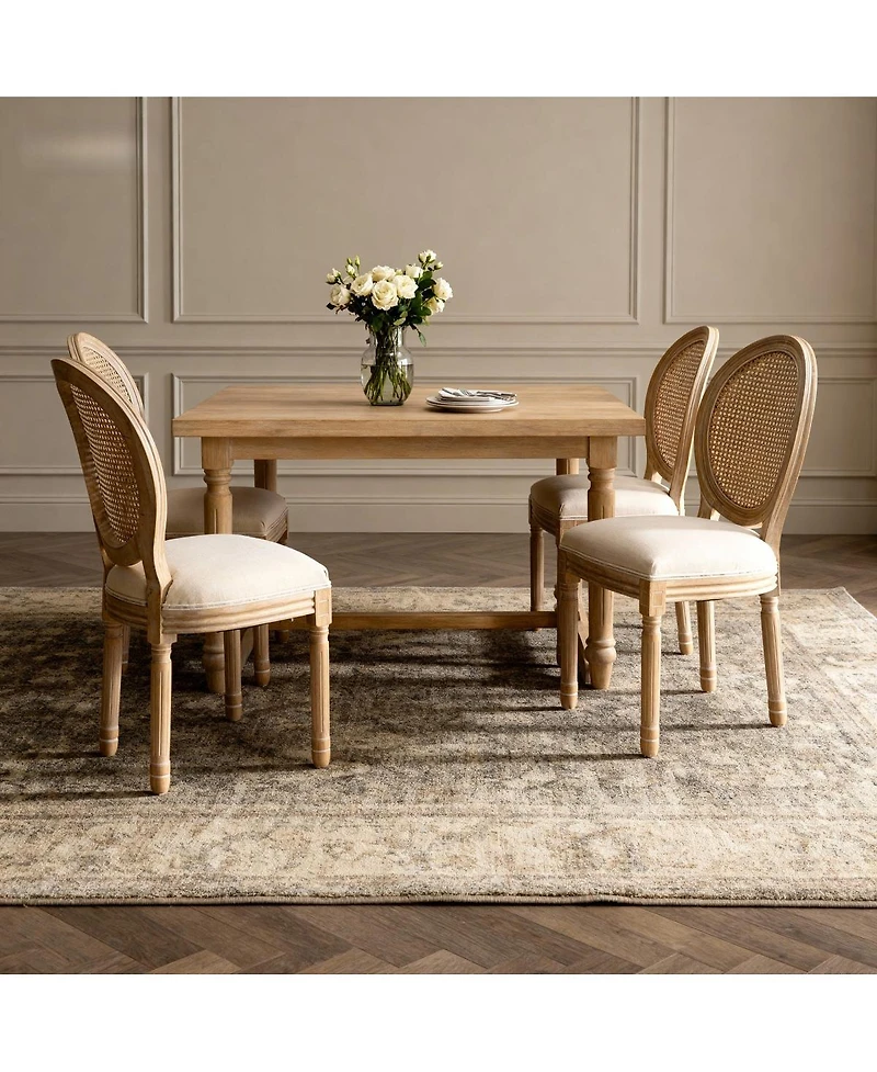 Streamdale Furniture French Country Upholstered Dining Chairs, Set of 2