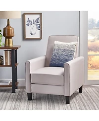 Streamdale Furniture Upholstered Push Back Recliner with Solid Beech Wood Legs