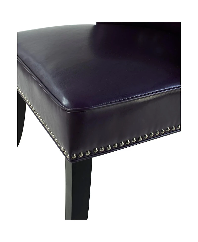 Streamdale Furniture Pu Leather Accent Chair with Rivet Trim