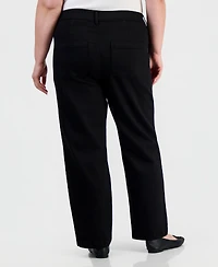 Style & Co Plus High-Rise Pull-On Utility Jeans, Macy's Exclusive
