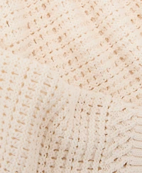 Reiss Women's Cotton Open-Stitch Crewneck Jumper