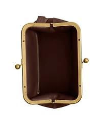 Coach Suede Kiss-Lock Small Frame Handbag